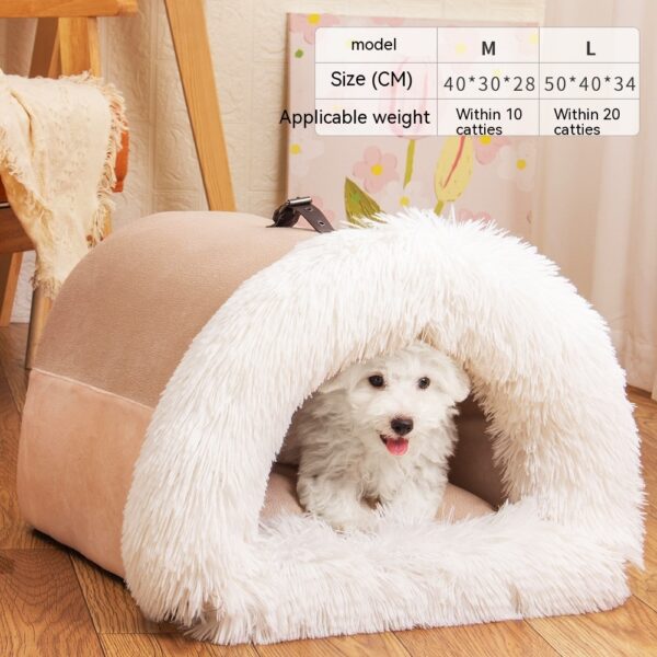 New Splice Portable Pet Nest Portable Autumn And Winter Warm Dog Nest Moisture-proof Long Fur Cat Nest Cross Border Pet Nest - Image 3