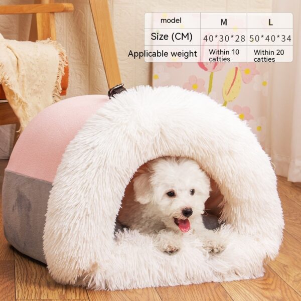 New Splice Portable Pet Nest Portable Autumn And Winter Warm Dog Nest Moisture-proof Long Fur Cat Nest Cross Border Pet Nest - Image 8