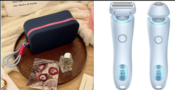 2 In 1 Hair Removal Epilator USB Rechargeable Trimmer Women Body Razor Face Leg Armpit Bikini Hand Pubic Shaver Hair Remover - Image 3