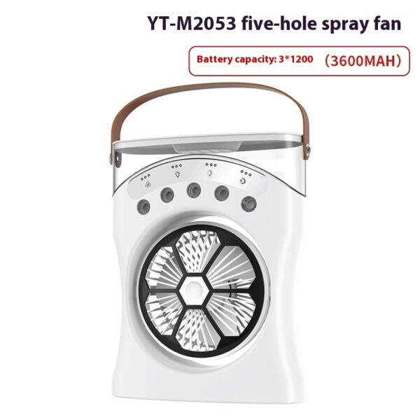 Portable Fan Portable Mini Humidifier Fan Water Spraying Fan Rechargeable Cooler Air Adjustment Fan For Hot Weather - Image 4